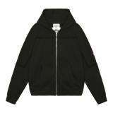 CES24CS08 TAPED CUT ZIP HEAVY HOODY BLACK