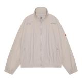 CES24JK14 STAND COLLAR NYLON ZIP JACKET BEIGE