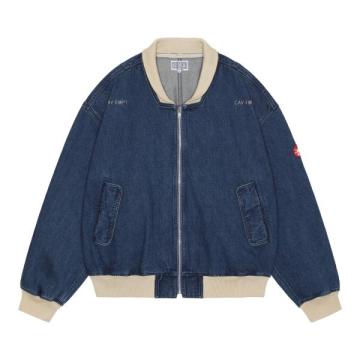 CES24JK21 WASHED DENIM ZIP JACKET INDIGO